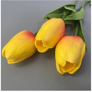 24 Artificial Flowers of Plastics, Plastic Fake Tulips Flowers for Decor